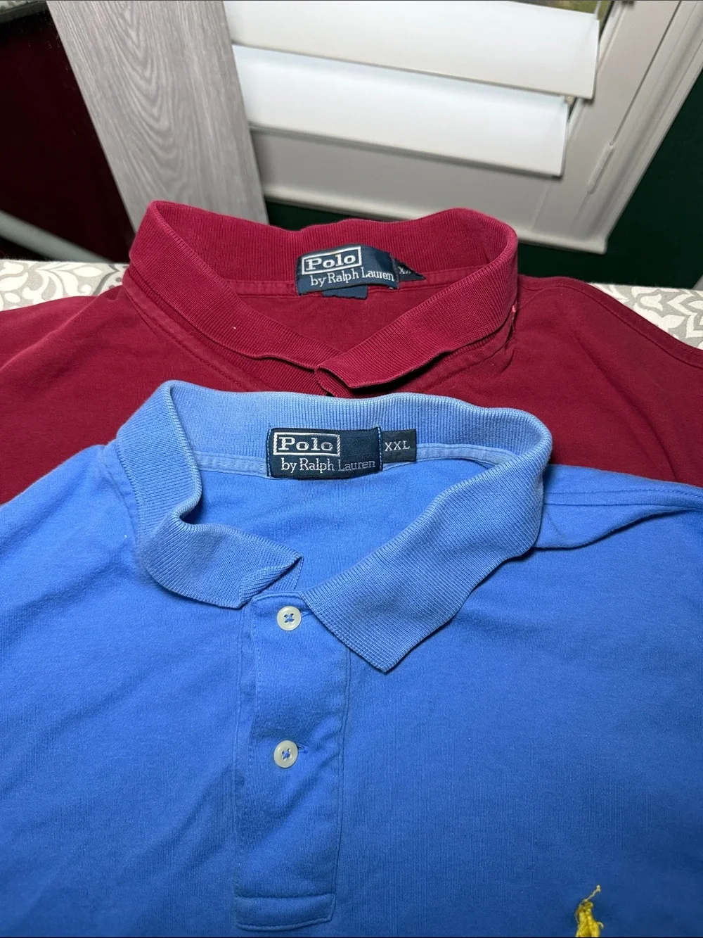 POLO Ralph Lauren Men's LOT of 2 Polo Shirts XXL Blue Red